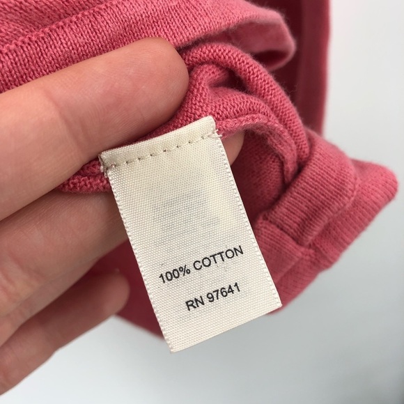 J.JILL Cardigan Sweater Pink 100% Cotton Shawl Collar Women S Buttons Layer Knit - Picture 6 of 10